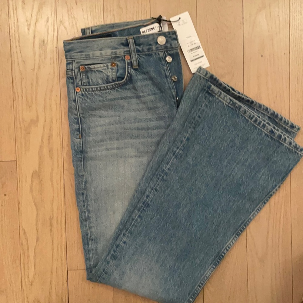 Re/Done High Rise Wide Leg Jeans